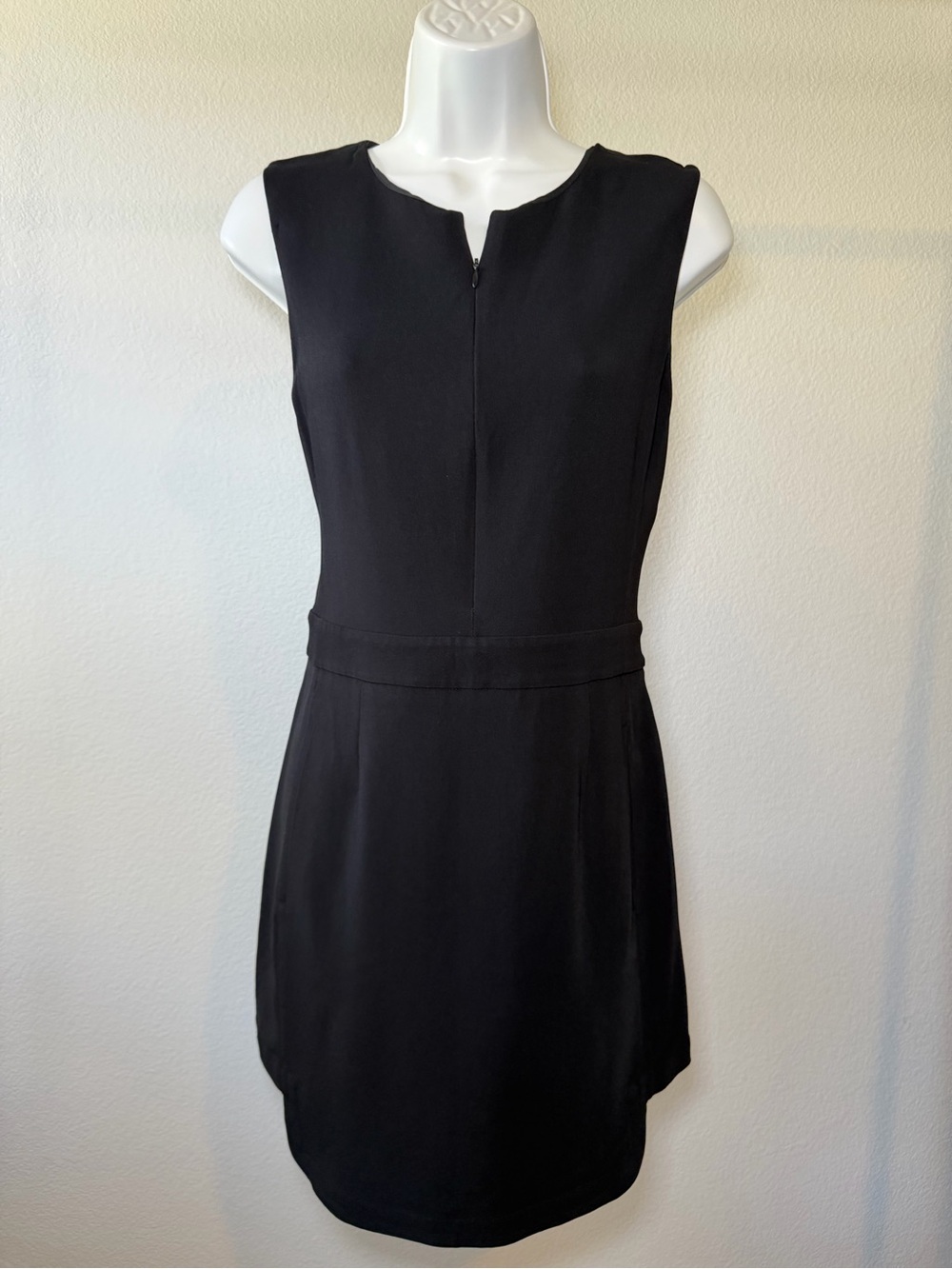ALC Black Silk Zip Front Dress
